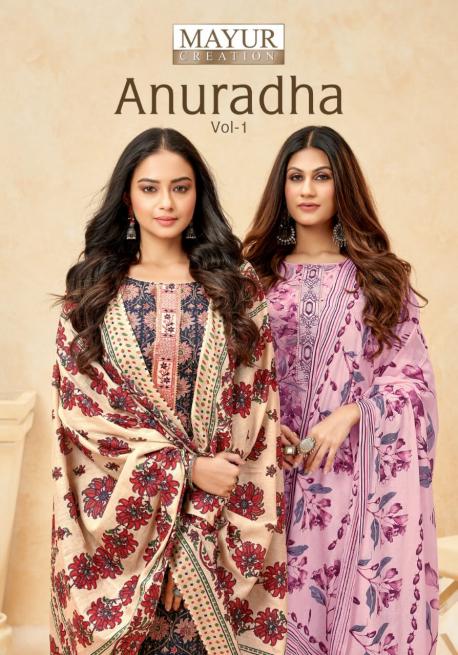 Mayur Anuradha Vol-1 Lawn Cotton Designer Exclusive Dress Material ...