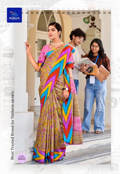 Rust and Brown Women's Premium Manipuri Cotton Plain Gaala Border Scho– Uniform  Sarees