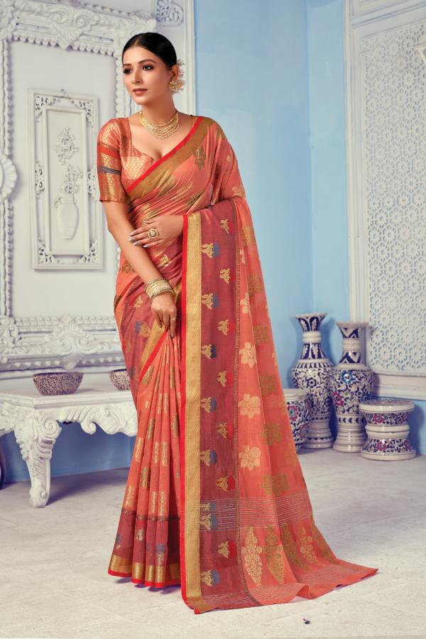 Sangam Deepika Fancy Cotton Handloom Saree 