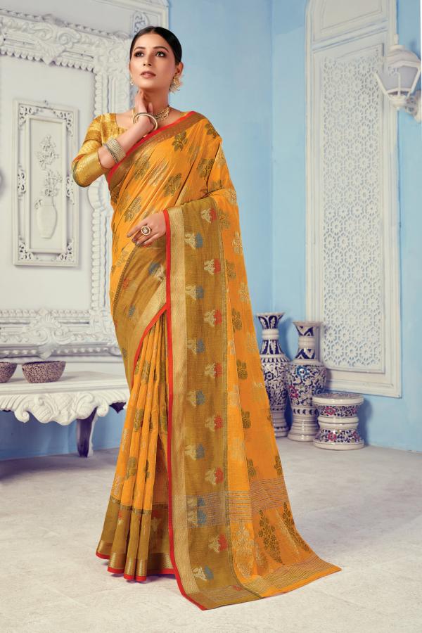 Sangam Deepika Fancy Cotton Handloom Saree 