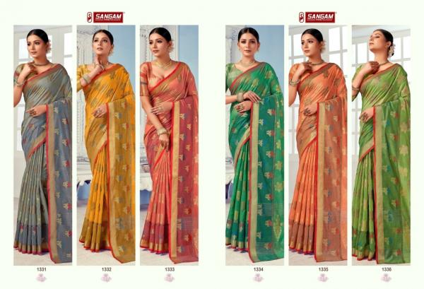 Sangam Deepika Fancy Cotton Handloom Saree 