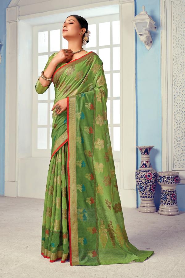 Sangam Deepika Fancy Cotton Handloom Saree 