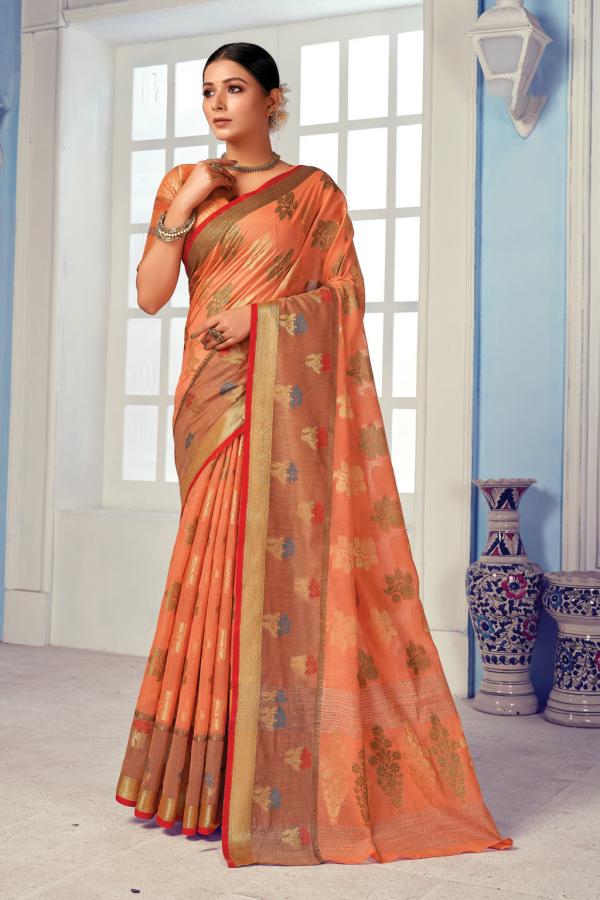 Sangam Deepika Fancy Cotton Handloom Saree 