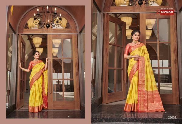 Sangam Daksh Moti Designer Linen Saree