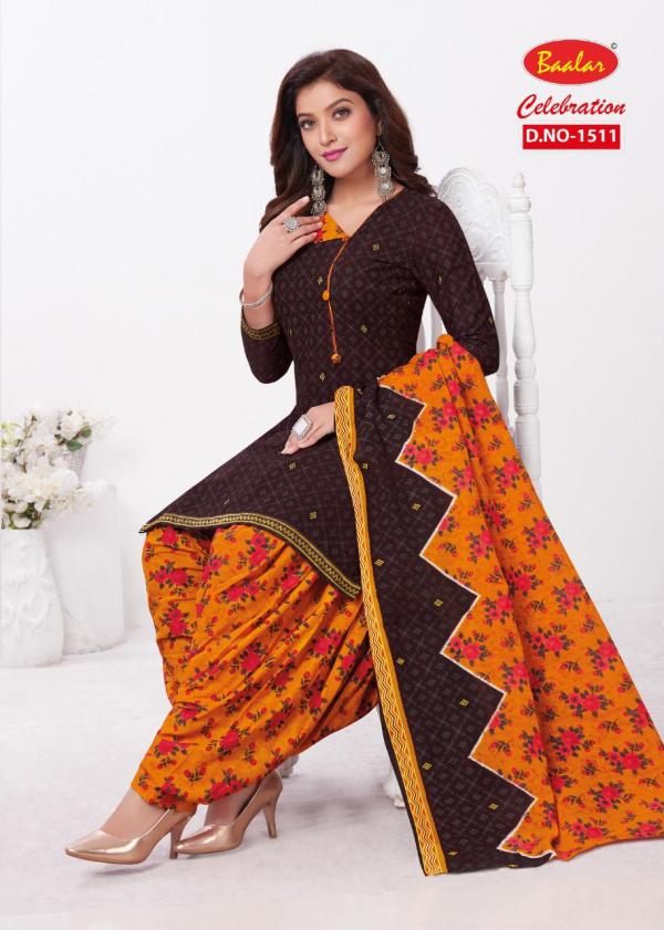 Baalar Celebration Patiyala Special 15 Fancy Cotton Dress Materials 