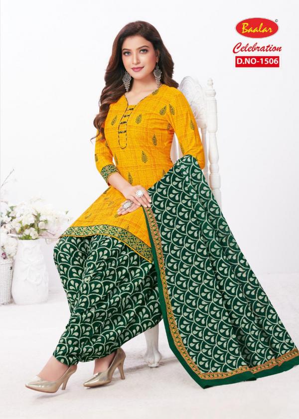 Baalar Celebration Patiyala Special 15 Fancy Cotton Dress Materials 