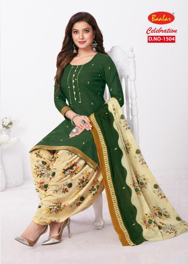 Baalar Celebration Patiyala Special 15 Fancy Cotton Dress Materials 