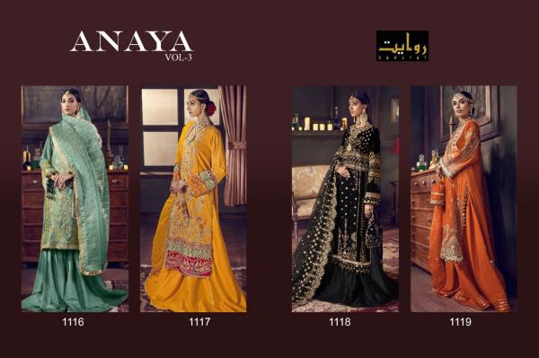 Rawayat Anaya Vol 3 Designer Georgette Embroidery Salwar 