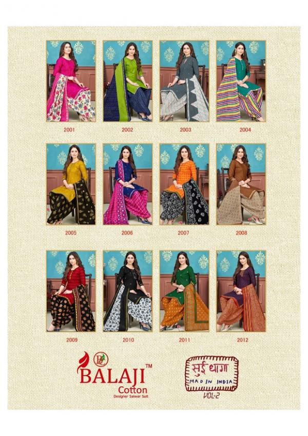 Balaji Sui Dhaga Vol 2 Fancy Cotton Printed Dress Materials