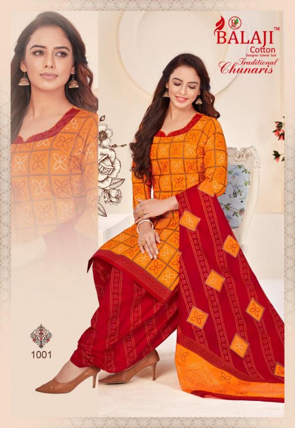 Balaji Traditional Chunaris Fancy Cotton Dress Materials