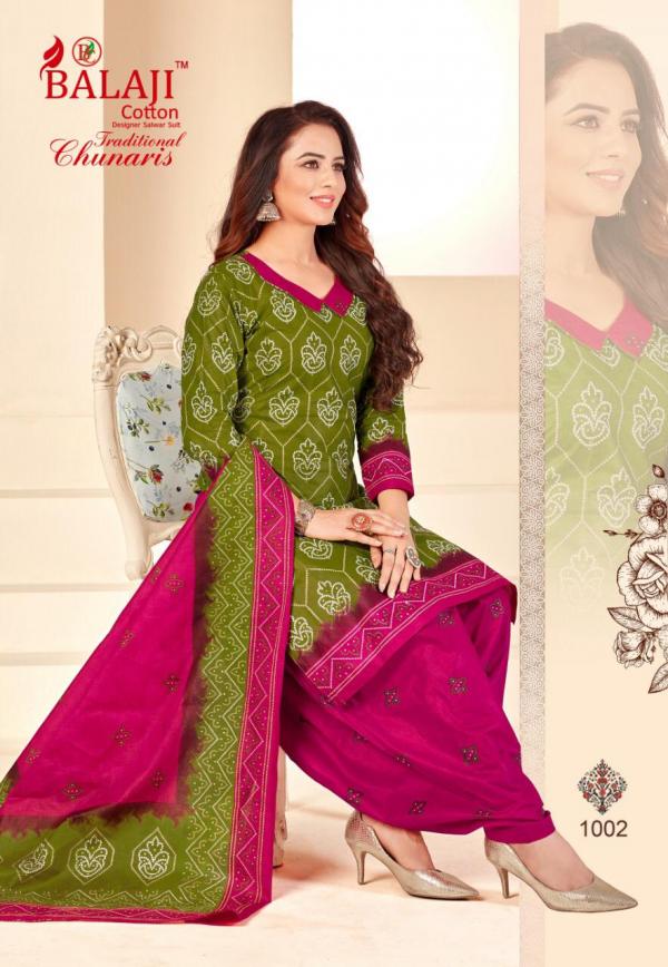 Balaji Traditional Chunaris Fancy Cotton Dress Materials