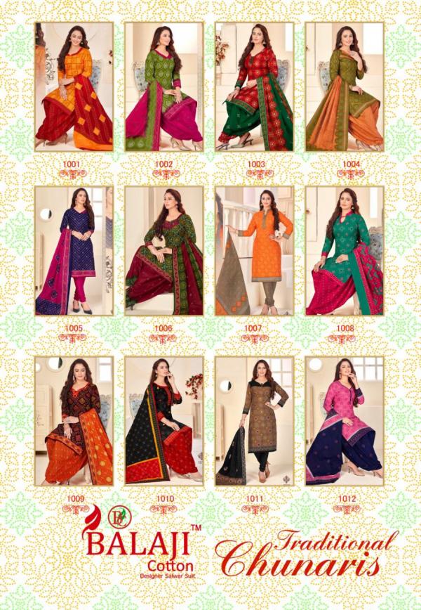 Balaji Traditional Chunaris Fancy Cotton Dress Materials