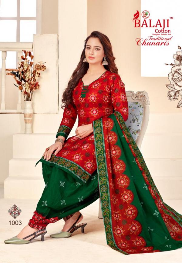 Balaji Traditional Chunaris Fancy Cotton Dress Materials