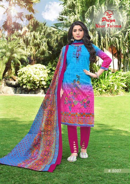 JS Priya Noor Fatima Vol 5 Beautiful Cotton Daily Wear Dress Materials 