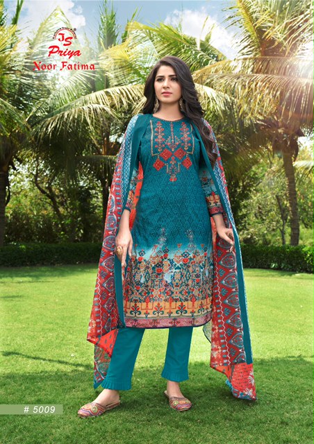 JS Priya Noor Fatima Vol 5 Beautiful Cotton Daily Wear Dress Materials 