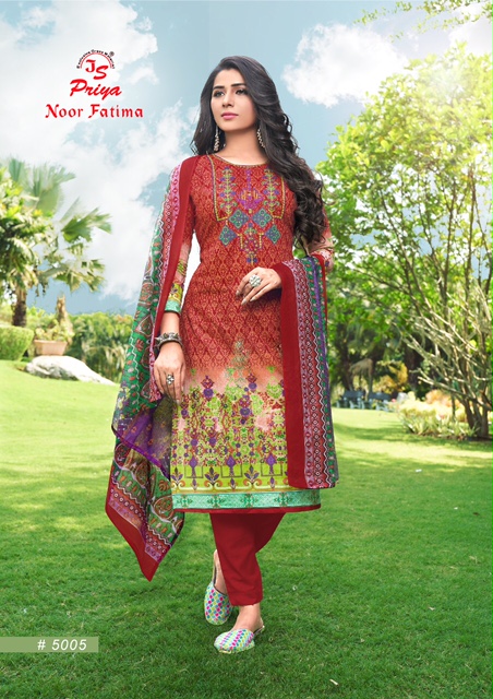 JS Priya Noor Fatima Vol 5 Beautiful Cotton Daily Wear Dress Materials 