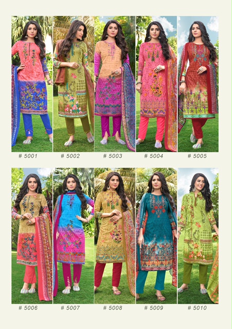 JS Priya Noor Fatima Vol 5 Beautiful Cotton Daily Wear Dress Materials 