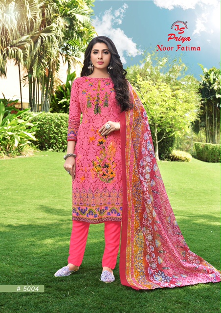 JS Priya Noor Fatima Vol 5 Beautiful Cotton Daily Wear Dress Materials 