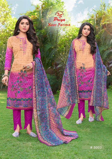 JS Priya Noor Fatima Vol 5 Beautiful Cotton Daily Wear Dress Materials 