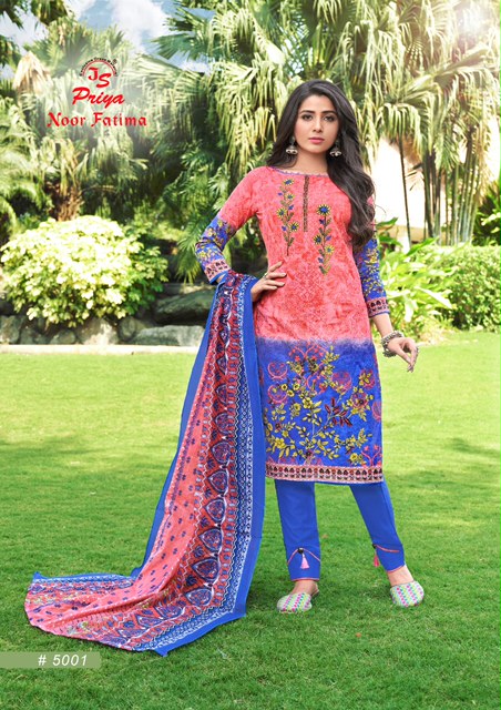 JS Priya Noor Fatima Vol 5 Beautiful Cotton Daily Wear Dress Materials 