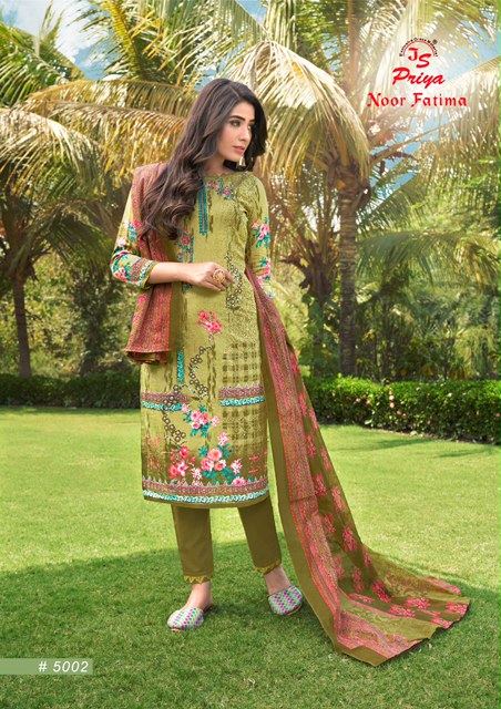 JS Priya Noor Fatima Vol 5 Beautiful Cotton Daily Wear Dress Materials 