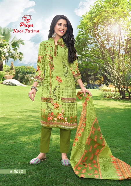 JS Priya Noor Fatima Vol 5 Beautiful Cotton Daily Wear Dress Materials 