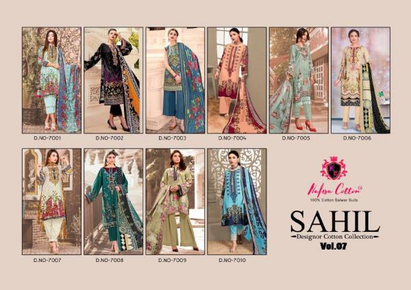 Nafisa Sahil Vol 7 Designer Cotton Collection Dress Materials