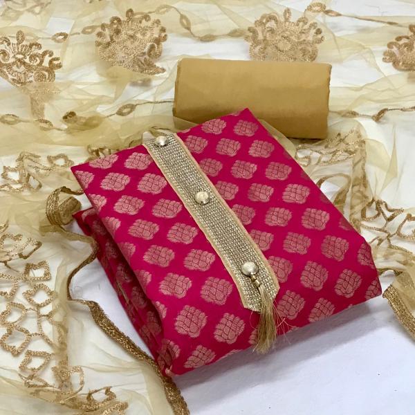 TCVV Banarasi Jacquard 6 Fancy Festive Wear Dress Materials 