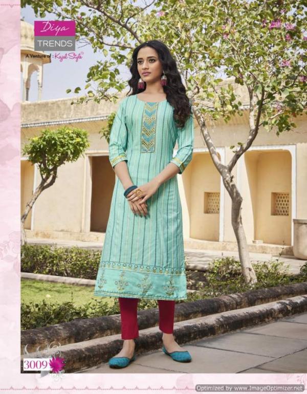  Diya Victoria 3 Designer Rayon Embroidery Kurti