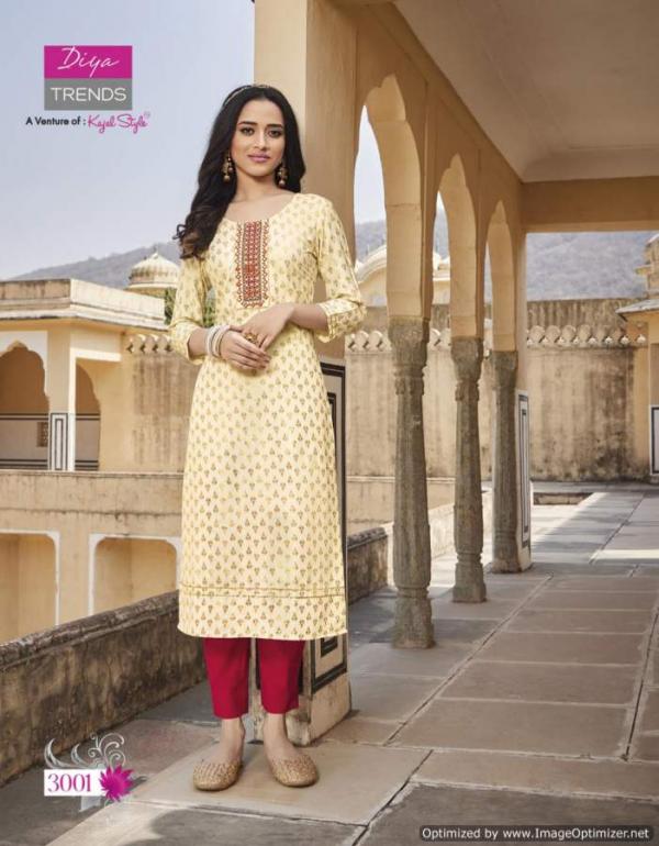  Diya Victoria 3 Designer Rayon Embroidery Kurti