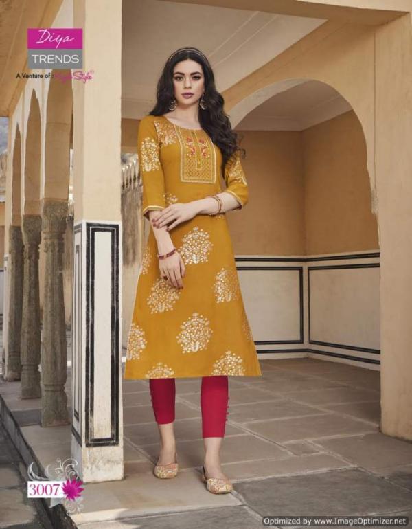  Diya Victoria 3 Designer Rayon Embroidery Kurti