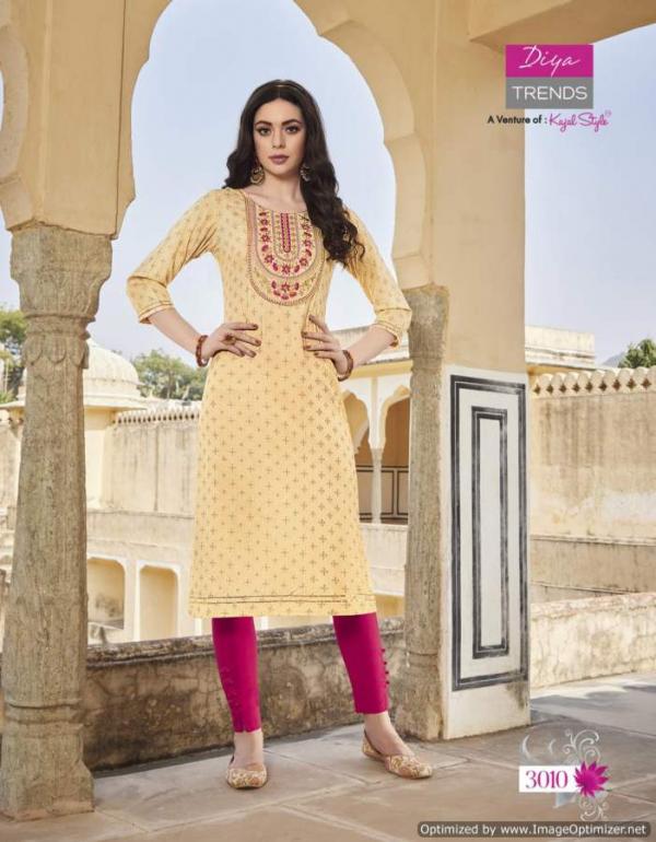  Diya Victoria 3 Designer Rayon Embroidery Kurti