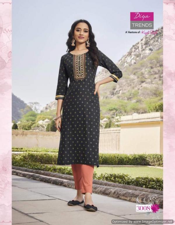  Diya Victoria 3 Designer Rayon Embroidery Kurti