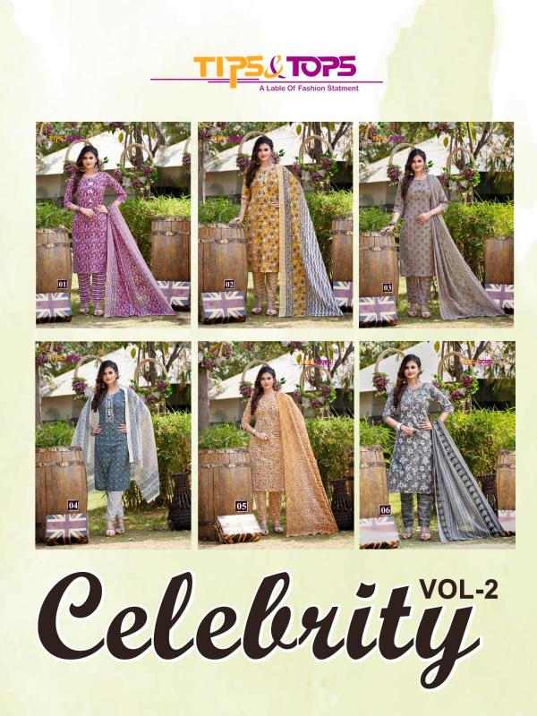 Tips & Tops Celebrity 2 Designer Cotton Readymade Salwar