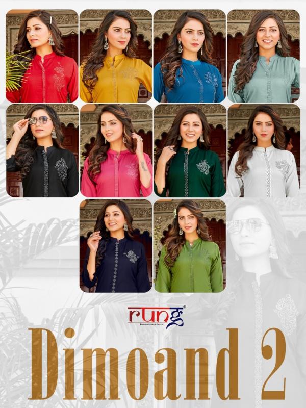 Rung Diamond 2 Beautiful Festive Kurti