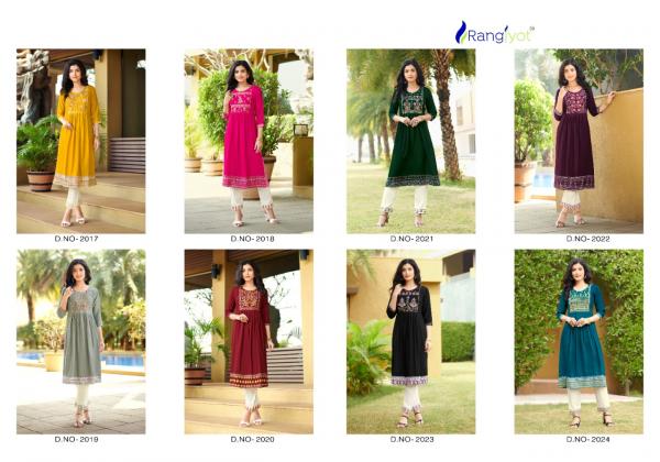 Rangjyot Mariya 3 Fancy Rayon Kurti With Bottom 