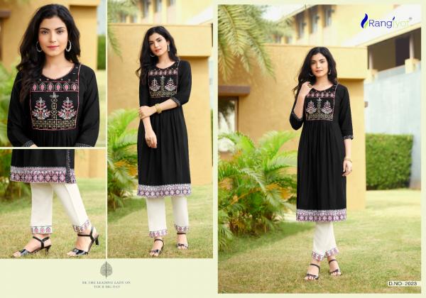 Rangjyot Mariya 3 Fancy Rayon Kurti With Bottom 