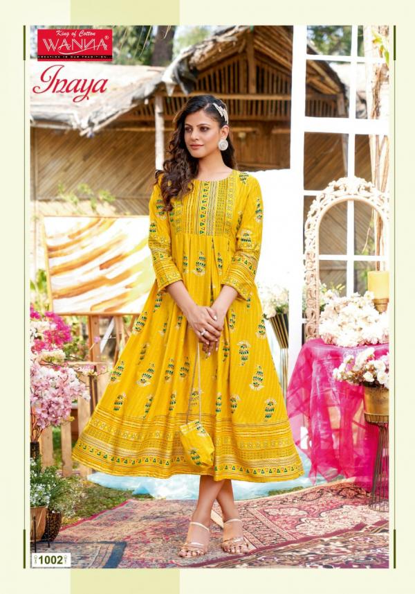 Wanna Inaya Designer Rayon Festive Wear Long Kurti