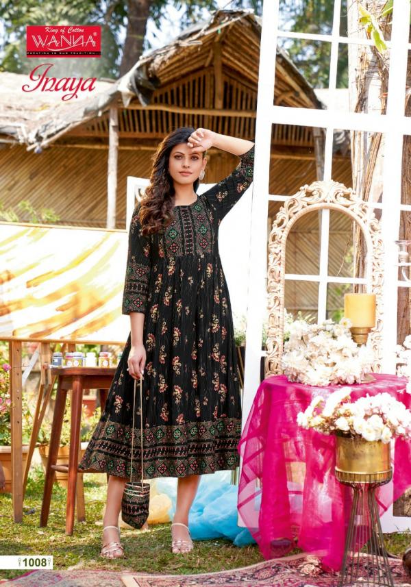 Wanna Inaya Designer Rayon Festive Wear Long Kurti