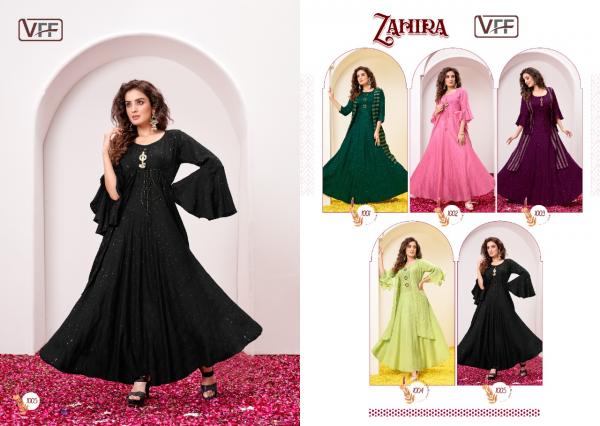 VFF Zahira Designer Festive Wear Long Kurti