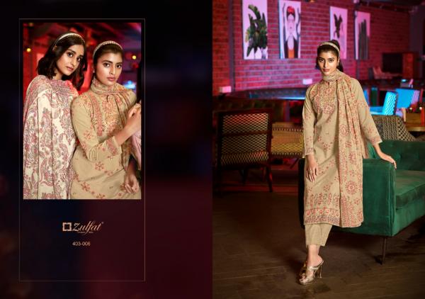 Zulfat Aline Designer Cotton Printed Dress Materials