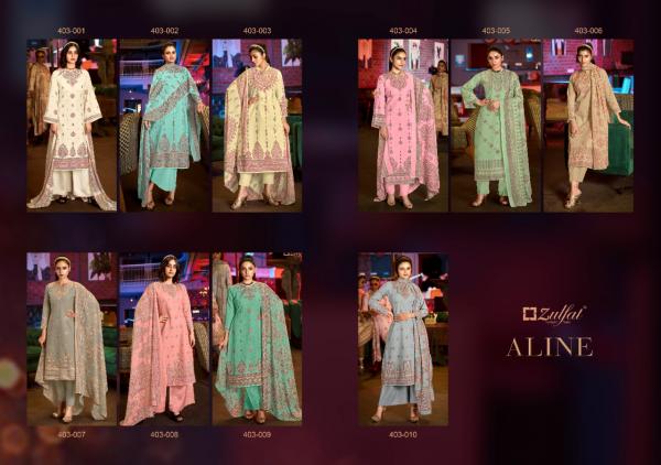 Zulfat Aline Designer Cotton Printed Dress Materials