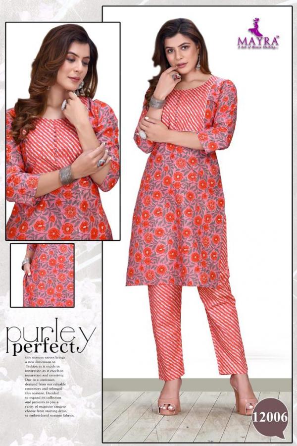 Mayra Summer Cool Beautiful Cotton Printed Kurti With Bottom