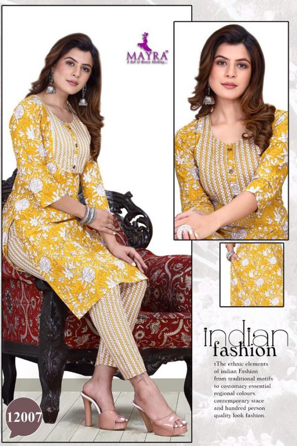 Mayra Summer Cool Beautiful Cotton Printed Kurti With Bottom