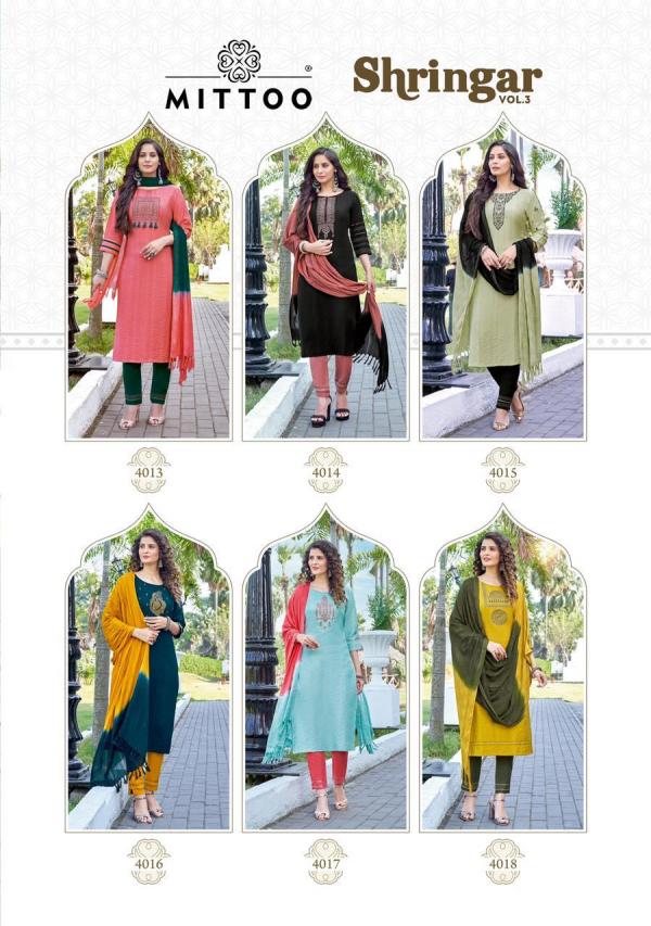 Mittoo Shringar 3 Designer Embroidery Readymade Salwar