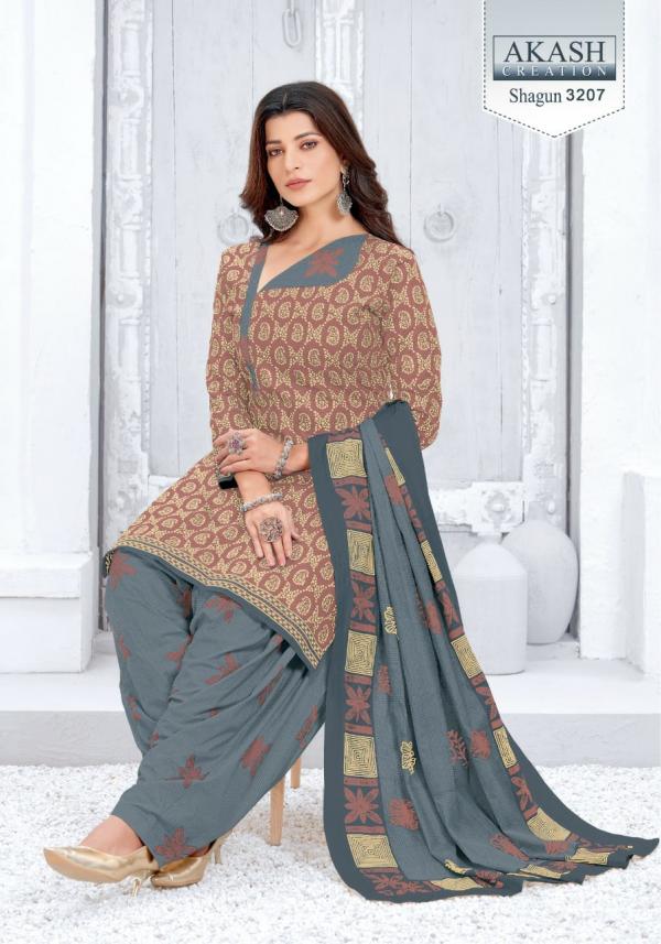 Akash Shagun Vol-32 Fancy Cotton Printed Dress Materials