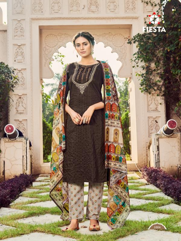 Fiesta Nargis Designer Cotton Embroidery Readymade Salwar