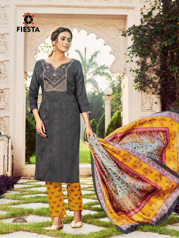 Fiesta Nargis Designer Cotton Embroidery Readymade Salwar