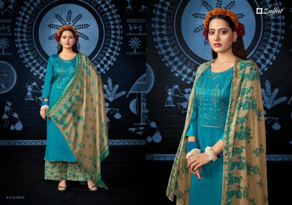 Zulfat Mandakini Beautiful Cotton Embroidery Dress Materials