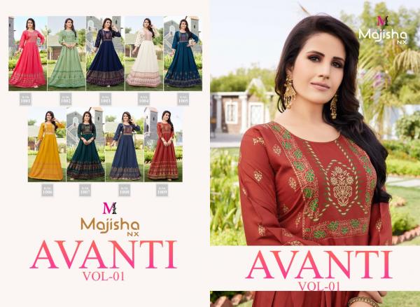 MAJISHA NX Avanti 1 Designer Anarkali Long Gown With Kurti 